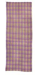 Ochre and Mauve Silk Wool Cashmere Scottish plaid Scarf