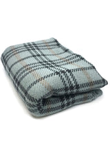 Black and Blue smog Silk Wool Cashmere Scottish plaid Scarf