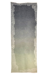 Ombre Grey & Mint-Green Contemporary Silk Cashmere Scarf