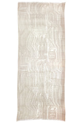 Contour lines Beige and white Silk Cashmere Scarf