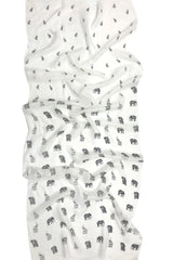 White Elephant Contemporary Linen Scarf