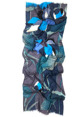 Blue Lotus Silk Cashmere Scarf