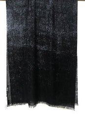 Black Silk Wool Cashmere Gauze Scarf