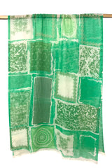 Emerald Green Paisley Silk Cashmere Scarf