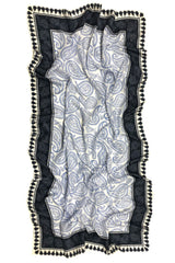 Toile Paisley Silk Scarf