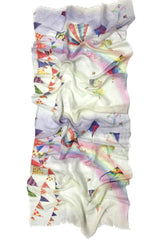 Kites Silk Linen Scarf