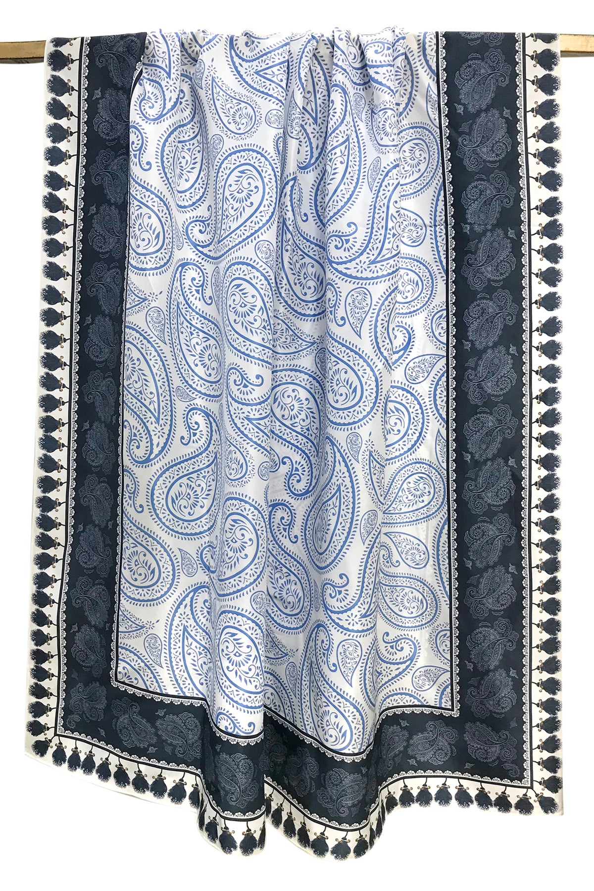 Toile Paisley Silk Scarf