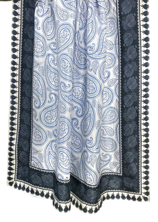 Toile Paisley Silk Scarf