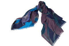 Blue Lotus Silk Cashmere Scarf