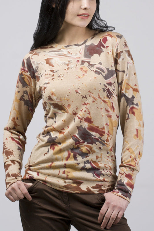 Brown Contemporary Cashmere Silk Sweater